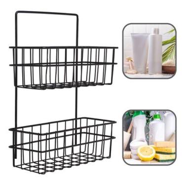 Imagem de Suporte De Shampoo Organizador Banheiro Cozinha Metal Resistente - Int