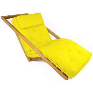 Imagem de Poltrona Reclinável New York Acquablock Amarelo R9 Design Futon