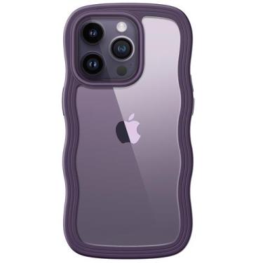 Imagem de Capa de telefone JeTech Cute para iPhone 14 Pro Max 6,7" roxa profunda