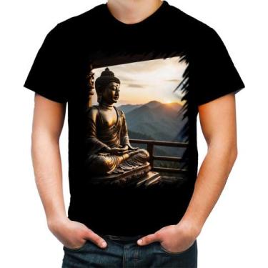 Imagem de Camiseta Colorida Estátua de Buda Iluminado Religião 15 - Kasubeck Sto