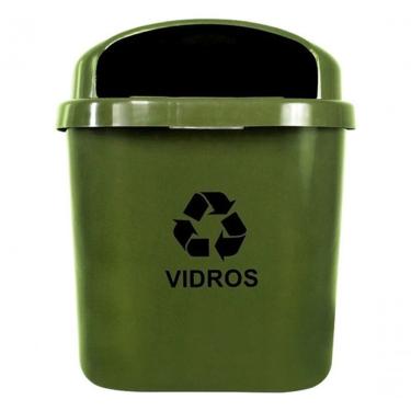 Imagem de Cesto Individual Kit 4 Coleta Seletiva 40 l para Separação de Resíduos em Ambiente Domé...