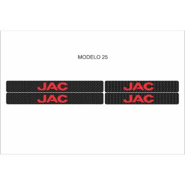 Imagem de Soleira Automotiva para Entrada Dianteira e Traseira Universal 4 Portas Anti Risco Fibr...