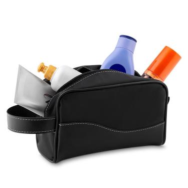 Imagem de Necessaire Bicolor com Alça em Couro Sintético e Nylon 70 Tpc 22 e 9 X 13