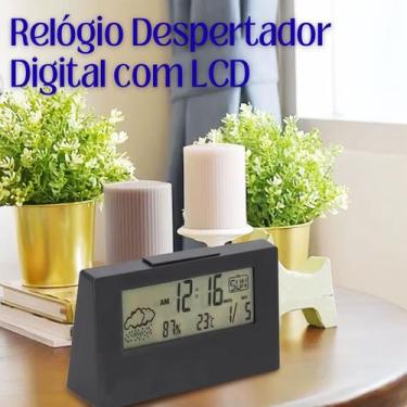 Imagem de Relógio Despertador Digital com LCD Com Alarme Função Soneca - TOP RIO