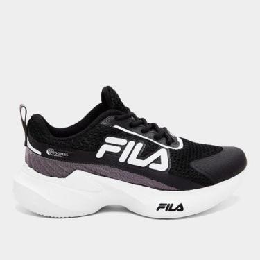 Imagem de Tênis Infantil Fila Progress, Preto, Cinza, 28
