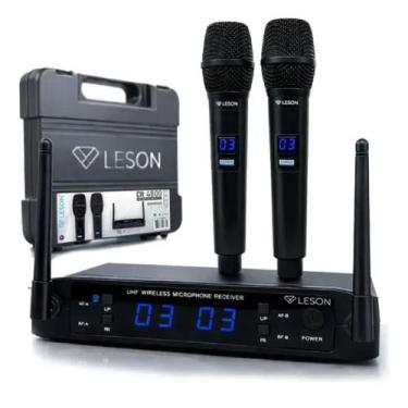 Imagem de Microfone Sem Fio Duplo 96 Frequências CW-4800 - Leson