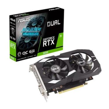 Imagem de Gpu asus rtx 3050 6gb dual oc edition, gddr6, 96-bits, 1x dp / 1x hdmi
