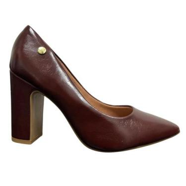 Imagem de Sapato vizzano bico fino ref:1285.400 feminino, Dark, Carmin, 37