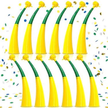 Imagem de Kit 12 Buzinas Do Brasil Curvas De Assoprar Para Copa Do Mundo 2026 - 