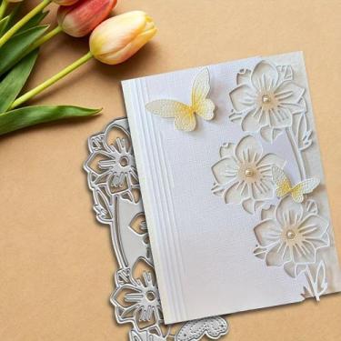 Imagem de Lapoo Molde de Corte em Metal Borboleta e Flor 14 x 7 cm