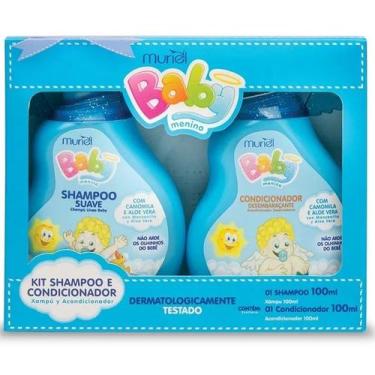 Imagem de Kit Shampoo + Condicionador Baby Muriel 100ml - Linha Infantil, Maciez