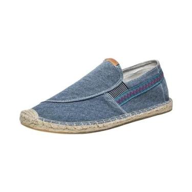 Imagem de Mocassins Casuais Vintage Masculinos Com Sola De Cânhamo, Sapatos Maci