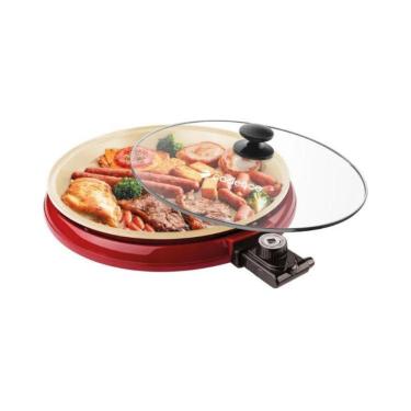 Imagem de Grill Elétrico Multiuso Cadence Ceramic Pan Vermelho 127V