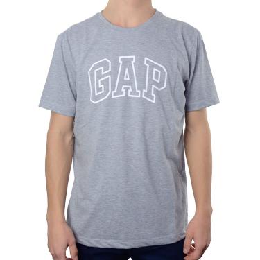Imagem de Camiseta Masculina Gap Logo Curve Cinza Mescla - 101