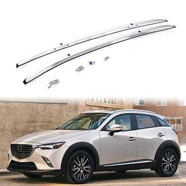 Imagem de UDP 2 peças adequadas para Mazda CX-3 CX3 2016-2020 alumínio trilho lateral para suporte de teto prata