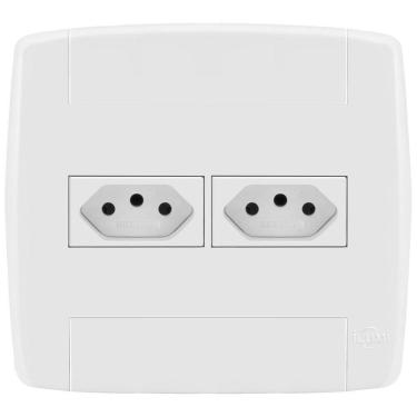 Imagem de Conjunto 1 Tomada 10A + 1 Tomada 20A 4X4 - Ilumi Lev - 87042