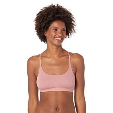 Imagem de Calvin Klein Sutiã feminino sem forro canelado puro, Uva vermelha, XP