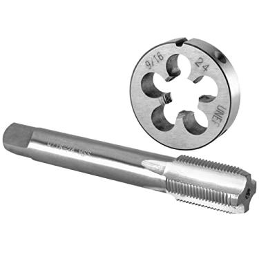 Imagem de Burkit Conjunto de torneira e matriz UNEF 9/16 "-24 UNEF 9/16 x 24 Rosca de máquina e molde redondo mão direita