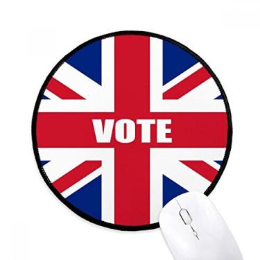 Imagem de DIYthinker Britain UK Flag Vote para Eleições Gerais Mouse Pad Desktop Office Tapete Redondo para Computador