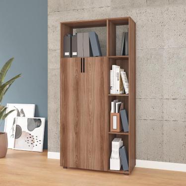 Imagem de Estante 2 Portas Castanho Mdp 15mm 186,3x90x38cm BRV Móveis