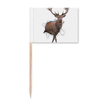 Imagem de Animal Paper Break Shocks Bandeiras de palito de dente Marcador Topper Decoração de festa