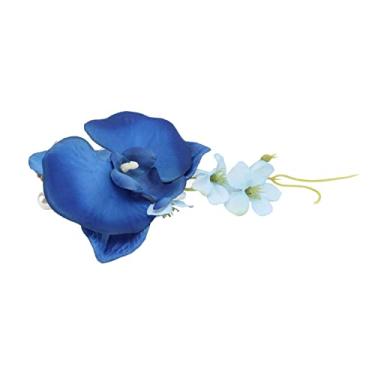 Imagem de Flor de Casamento Masculina, Flor de Lapela do Noivo 5 Peças Vívida Artificial Elegante Permanente para Decoração Central (Azul)