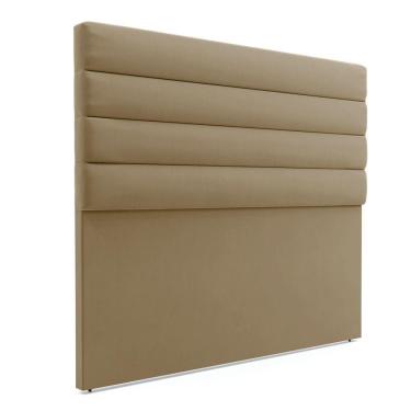 Imagem de Cabeceira Para Cama Box King 190 Cm Suede Marrom Rato