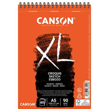 Imagem de Bloco Espiralado Canson XL Croquis A5 90g/m² com 60 folhas