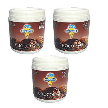Imagem de 03 Base em Pó Para Sorvetes Picolés Geladinhos Vários Sabores Kit (Chocolate)