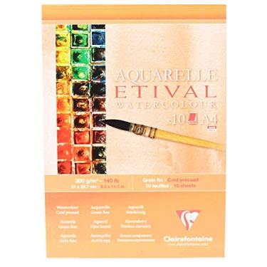 Imagem de CLAIREFONTAINE Papel para Aquarela Etival A4 300G, Branco