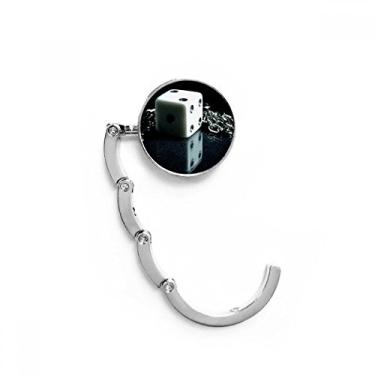 Imagem de Gancho de mesa com corrente de dados para jogos de fotos, gancho decorativo, gancho dobrável