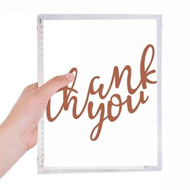 Imagem de Caderno de anotações escritas à mão com citação estilosa Thank You