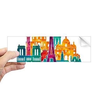 Imagem de DIYthinker Castelo Paris França Torre Eiffel Adesivo retangular para janela Notebook