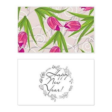 Imagem de Folhas Flor Cravo Flor Ano Novo Festival Cartão Bless Mensagem Presente