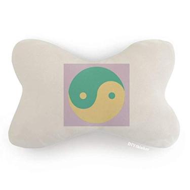 Imagem de DIYthinker Yin-Yang Taichi Almofada para decoração de pescoço para carro com padrão chinês