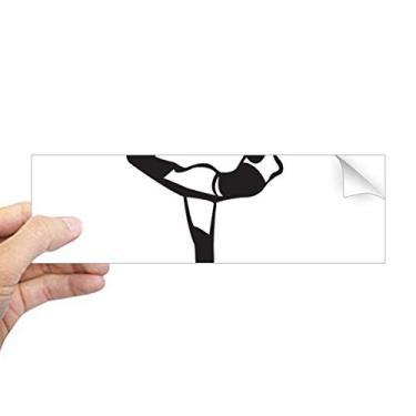 Imagem de DIYthinker Esticando Yoga Girl Keep Silhouette adesivo retangular para-choque notebook janela decalque