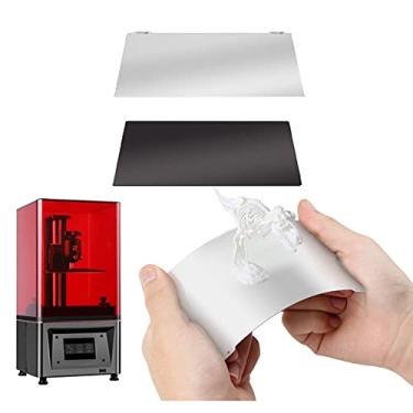 Imagem de Domary Resin 3D Printer Build Plate Placa flexível de aço com mola Cama flexível e adesivo de folha de base magnética com adesivo compatível com Elegoo Mars 2 Pro / Nova3D Bene 4, 140 x 84 mm