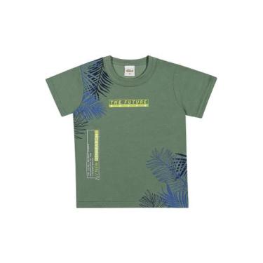Imagem de Camiseta Infantil Estampada Verde Elian