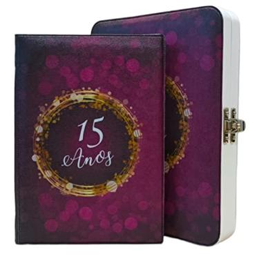 Imagem de Álbum 15 Anos Bordô Para 80 Fotos 15x21 Simples