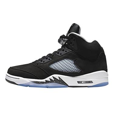 Imagem de Tênis Jordan Nike unissex Air 5 Retro (GS), infantil, preto/cinza claro-branco, Preto/cinza frio - branco, 7 Big Kid