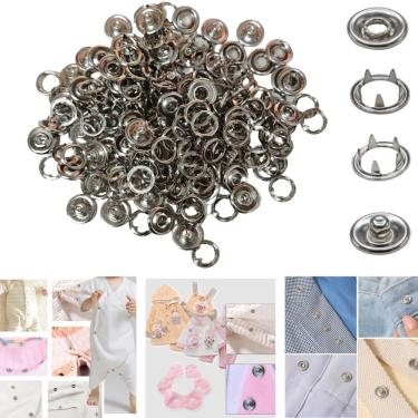 Imagem de Botoes De Pressão de metal TicTac Para Roupa de Bebê Body 50 Botao Tamanho 35