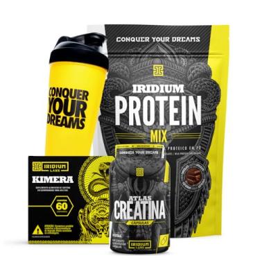 Imagem de Iridium Whey Protein Mix + Kimera Thermo + Creatina 90g + Coqueteleira Sabor: Chocolate