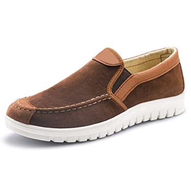 Imagem de newrong Os sapatos masculinos de lona light air serão transparentes, Marrom, 39