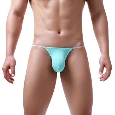 Imagem de Cueca masculina slim fit moda calcinha sexy subir cuecas cuecas cuecas sexy cuecas masculinas boxers pacote divertido, Azul claro, M