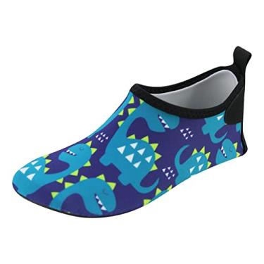Imagem de Tênis de corrida para meninas crianças sapatos de natação finos e respiráveis sapatos de praia com sola de borracha para parque aquático meninas 10, Azul-escuro, 27 BR