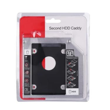 Imagem de Alumínio 2 HDD Caddy  SATA 3.0 Optibay Caixa de Disco Rígido  DVD Adapter Case  2.5 SSD para Laptop