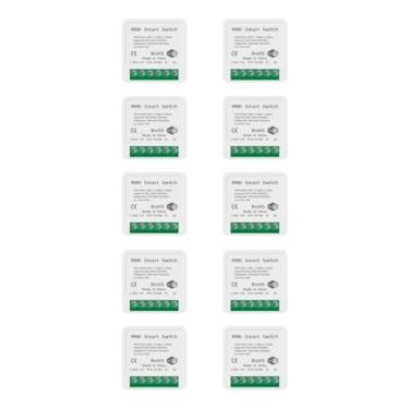 Imagem de Kit 10 Mini Interruptor Inteligente Smart Switch 16A Wifi Automação Alexa Google Smart Life - Genérico
