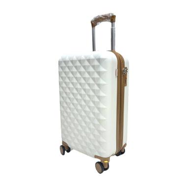 Imagem de Mala De Bordo 10Kg Expansível Branca Diamond Abs Ultra Leve