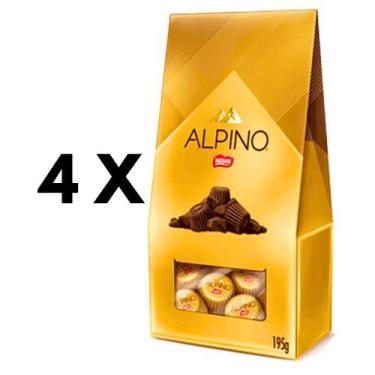 Imagem de Chocolate Bombom Alpino Bag Nestlé - 4Cx C/ 195G Cada