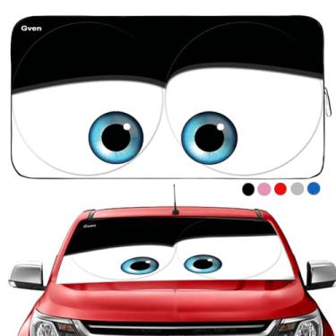 Imagem de Gven Para-brisas para janela dianteira de carro para-sol capa de para-brisa interior automotivo protetor solar acessórios para sedã compacto e médio, SUV com& subcompacto, captador pequeno, vagão